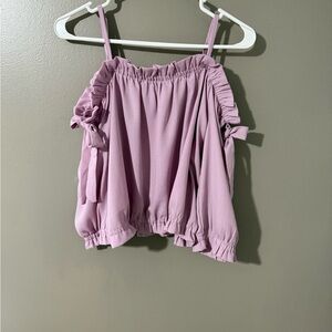 Iris Ruffled Blouse in Lavender